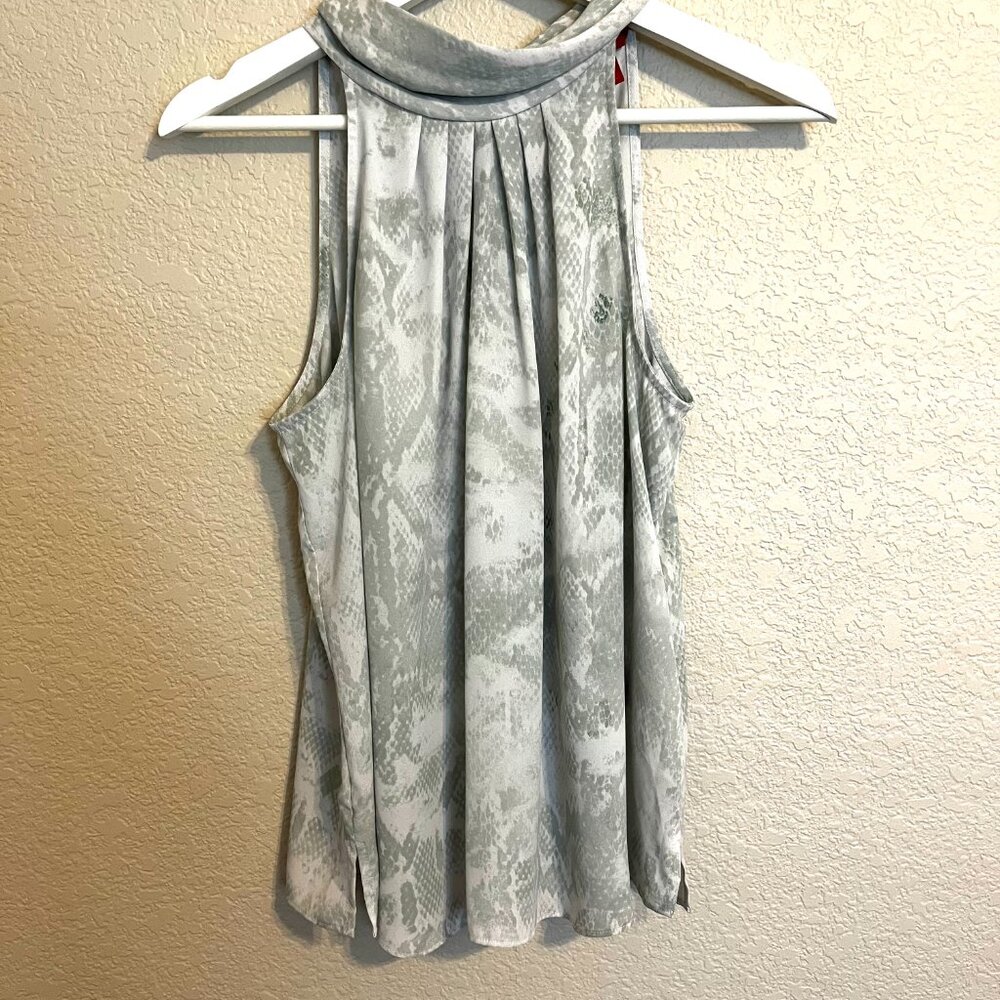 Jennifer Lopez Halter Green Snakeprint Sleeveless Top Women Size S